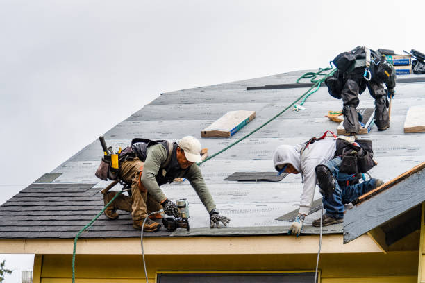 Professional Gutter Installation technician working in Hinton, VA